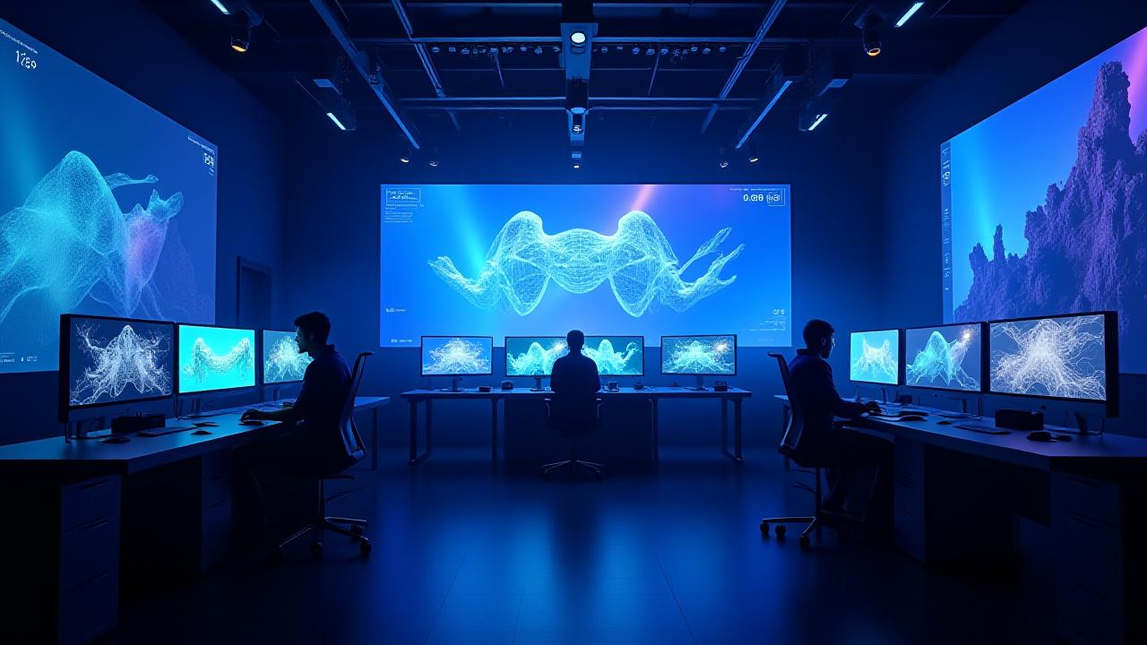 भविष्य के VFX कार्यशाला का गतिशील दृश्य